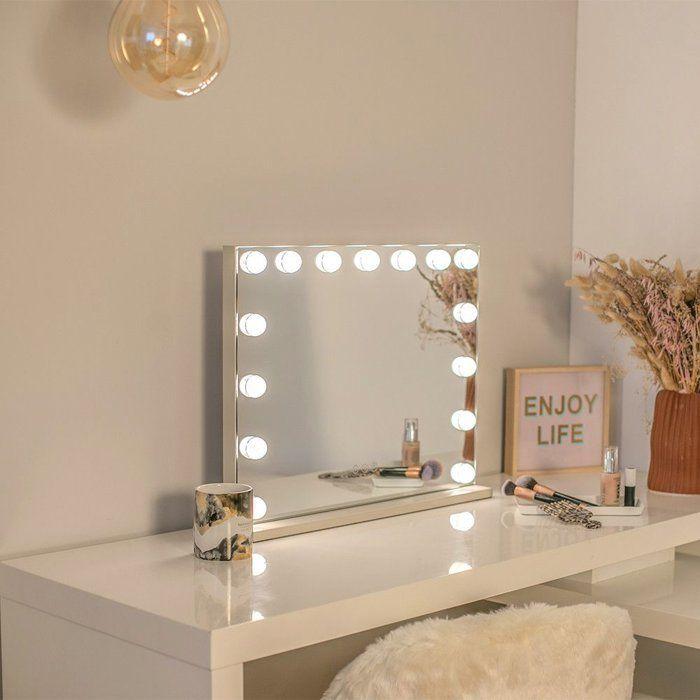 Miroir de maquillage Hollywood - LIVOO - DOS225G - 15 LED - Grand format - Intensité réglable