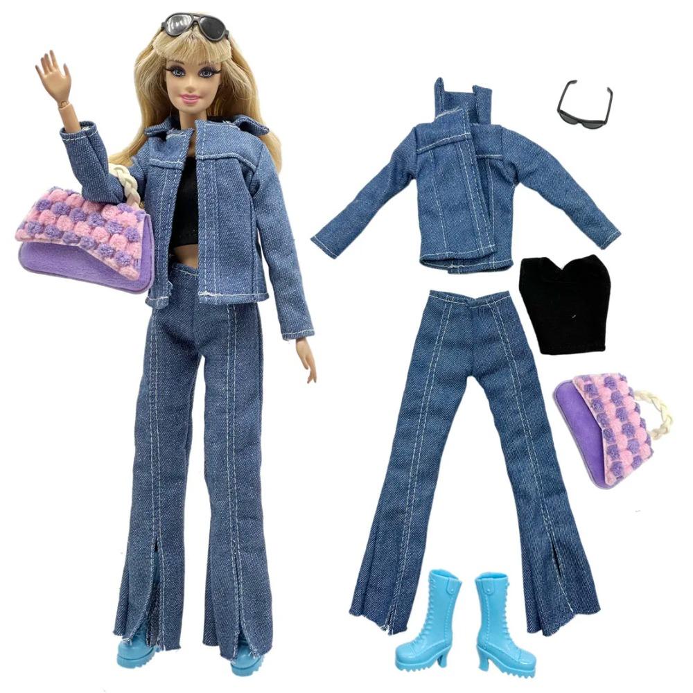 1 set tygdockkläder Mode Casual Klädset för 11,5 tum 30 cm Docka Barn eller Födelsedagspresent