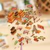 24Sheets/book Stickers Mythical Tales Series Miniature Landscape Stickers For Decompression Collage Landscape DIY Decoration