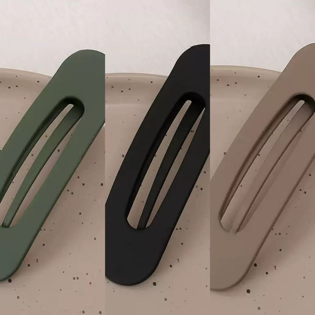 

3pcs Elegant Matte Large Hair Clips for Women - Acrylic Anti-Slip Toothed Hairpins, Rectangular Design, Stable and Secure Hold