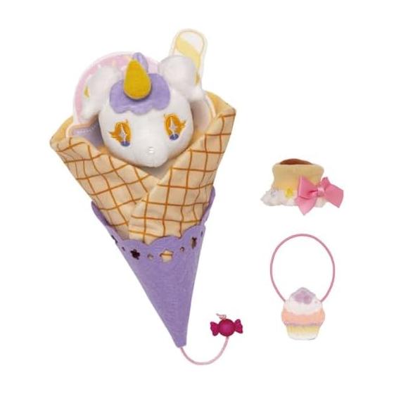 TAKARA TOMY Himitsu no Aipuri Tenohira Plush R Purikon Set