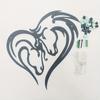 Silhouette Double Horse Head Metal Wall Art – Black Metal Wall Hanging Decor, Elegant Silhouette Art for Christmas
