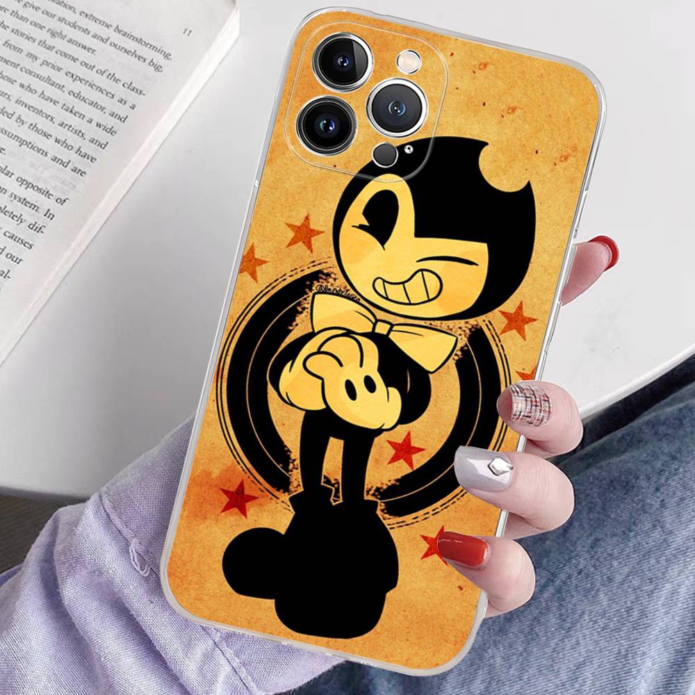 Game B-bendy And The Ink M-machine Phone Case For IPhone 17 16 15 14 11 12 13 Mini Pro XS Max Plus Funda Shell