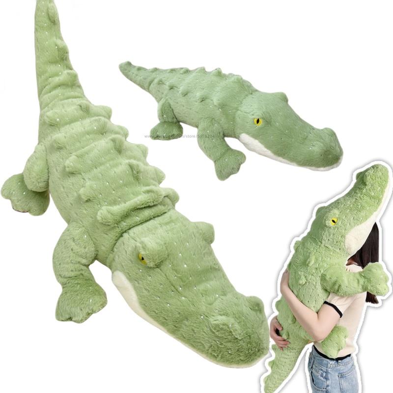 Favorite Toy Boys 55/85/115Cm Giant Soft Crocodile Plush Toy Bog Stuffed Animals Hug Cushion Lazy Sleeper Alligator Pillow For Birthday Gift