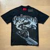 New Godspeed Skeleton Motorcycle Rider Print T-Shirt Men's T-Shirt