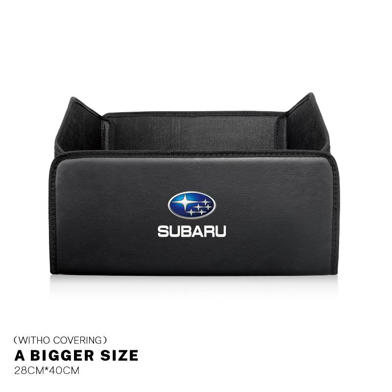 leather Car Organizer Box Trunk Storage Bag For Subaru Levorg BRZ Forester Legacy Mpreza Impreza XV Outback Crosstrek STI Ascent Y12