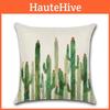 Tropical Plants Cactus Decorative Cushion Cover In Eco-friendly Cotton Linen Fabric
