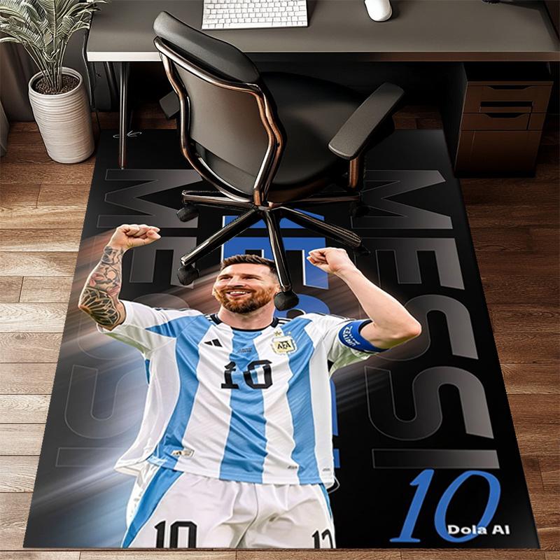 Golden Messi Glory Rug Game Carpet, Floor Mat for Bedroom Living Room Entryway Rug, Home Decor Idea Gift for Christmas Birthday