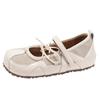 White retro shallow mouth inner height increase sports Mary Jane single shoes women's summer 2025 new skirt flat-bottomed German training shoes