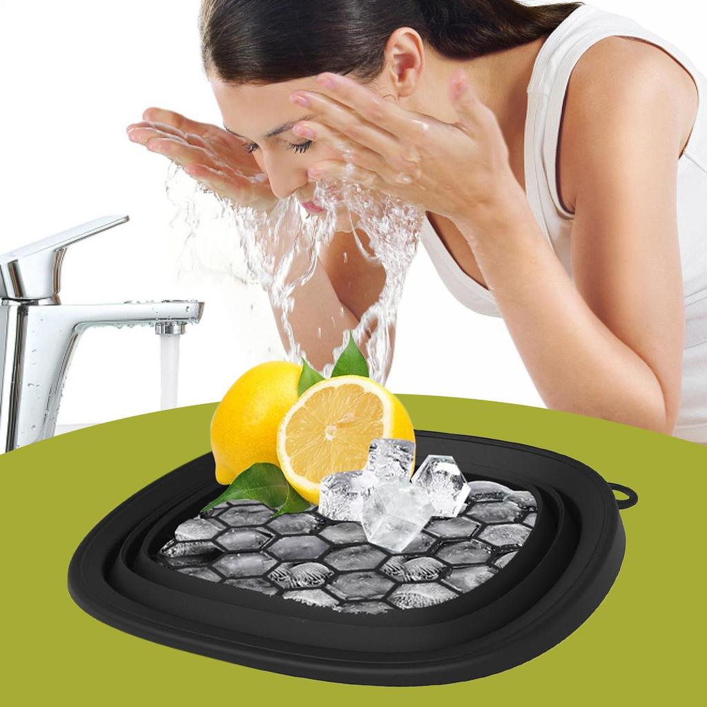 Face Ice Bath Bowl for Facials Plunge Dipping Face Folding Ice Facials Washbasin for Home Travel New Facials Skin Cares Tool