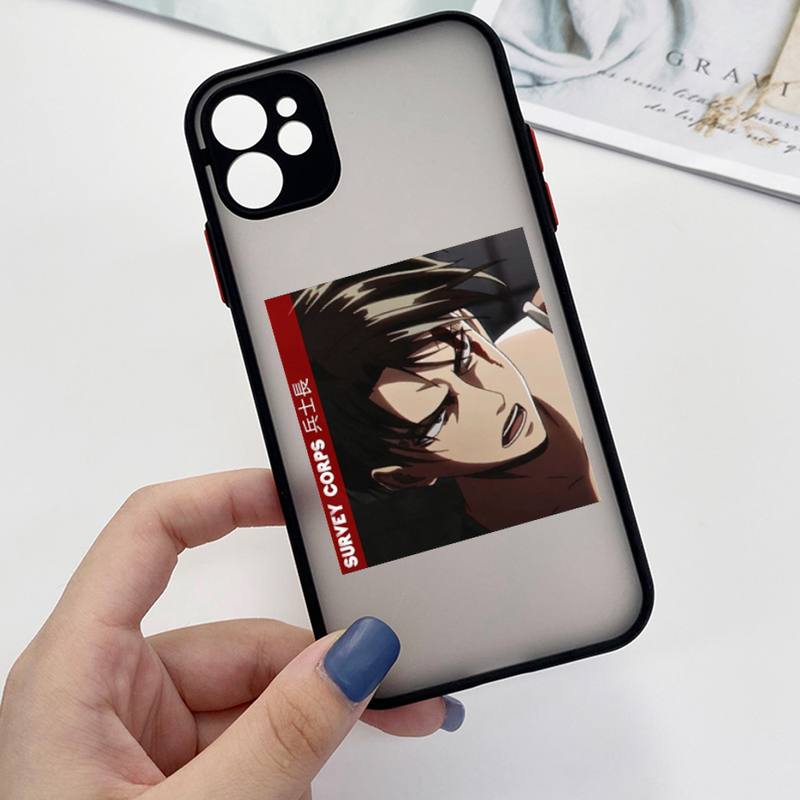 Husa de telefon anime Attack On Titan, transparentă, pentru iPhone 7 8 11 12 13 plus mini x xs xr pro max