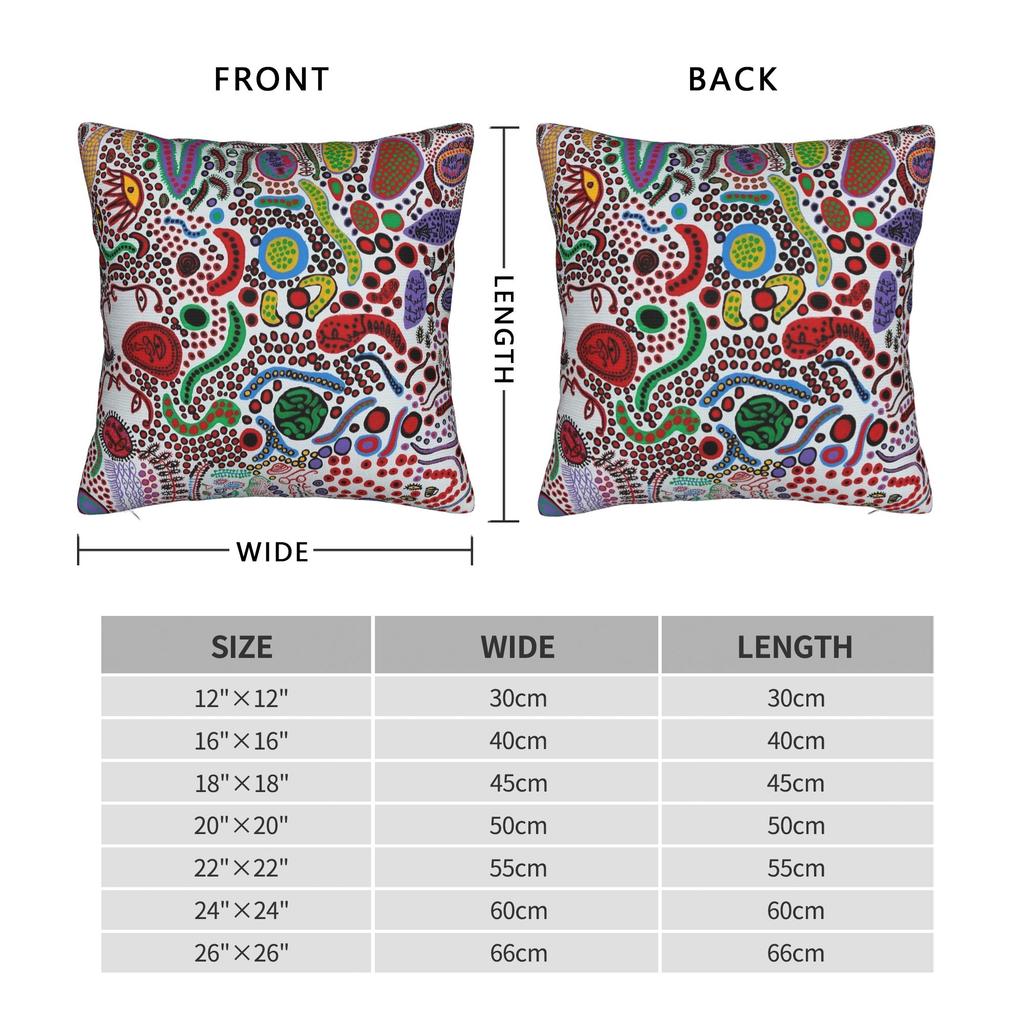 Yayoi K-Kusama Pillowcase Double-Sided Printing Polyester Cushion Cover Decor Throw Pillow Case Cover Home Square 45X45Cm