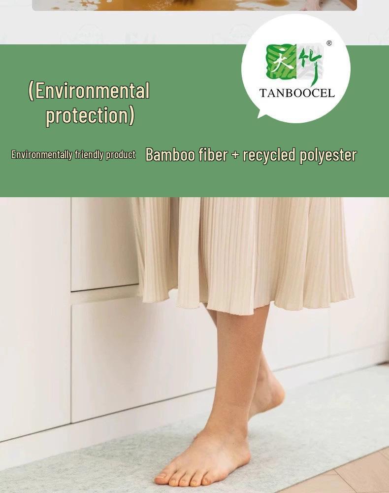 Disposable Stain-Removing Kitchen Floor Mat: Self-Adhesive, Oil & Water-Absorbing, Thickened, Odorless, Non-Slip Design.