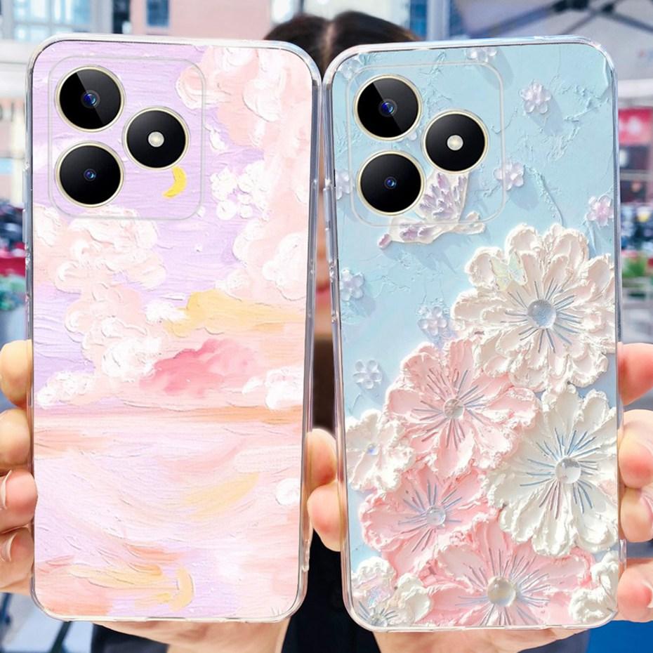 Jolie Coque Imprimée Pour Realme Note 50 RMX3834 Coque Arrière Souple en Silicone TPU Pour Étuis de Téléphone Realme Note50