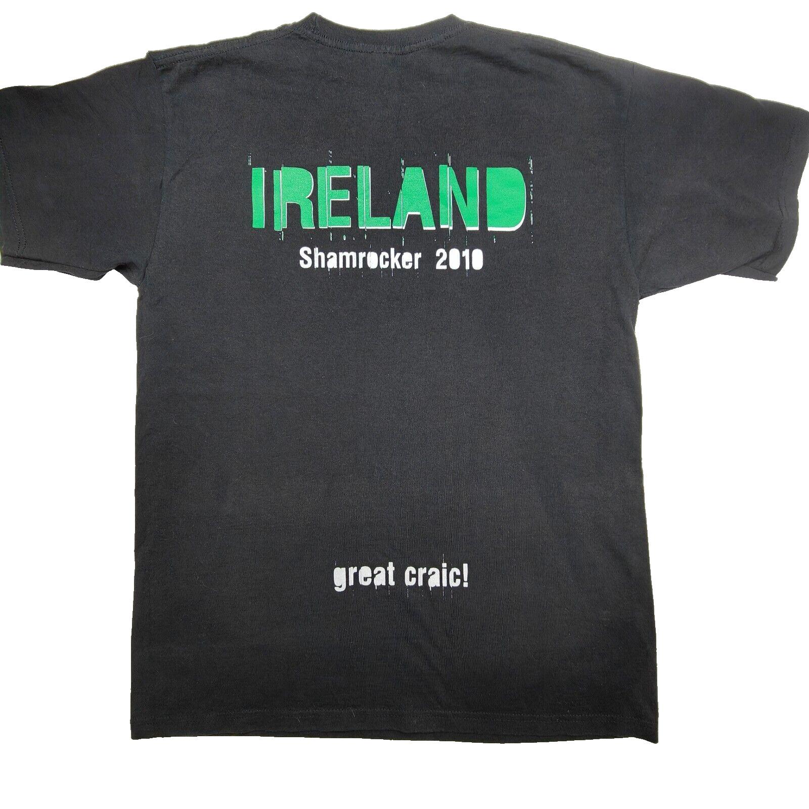 Shamrock Ireland Shirt Mens Large Black Graphic Tee Funny 2010 Travel Logo VGC XXXL