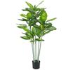 Artificial Calathea Plant Height 150 cm Cement Pot 53 Leaves - Indoor