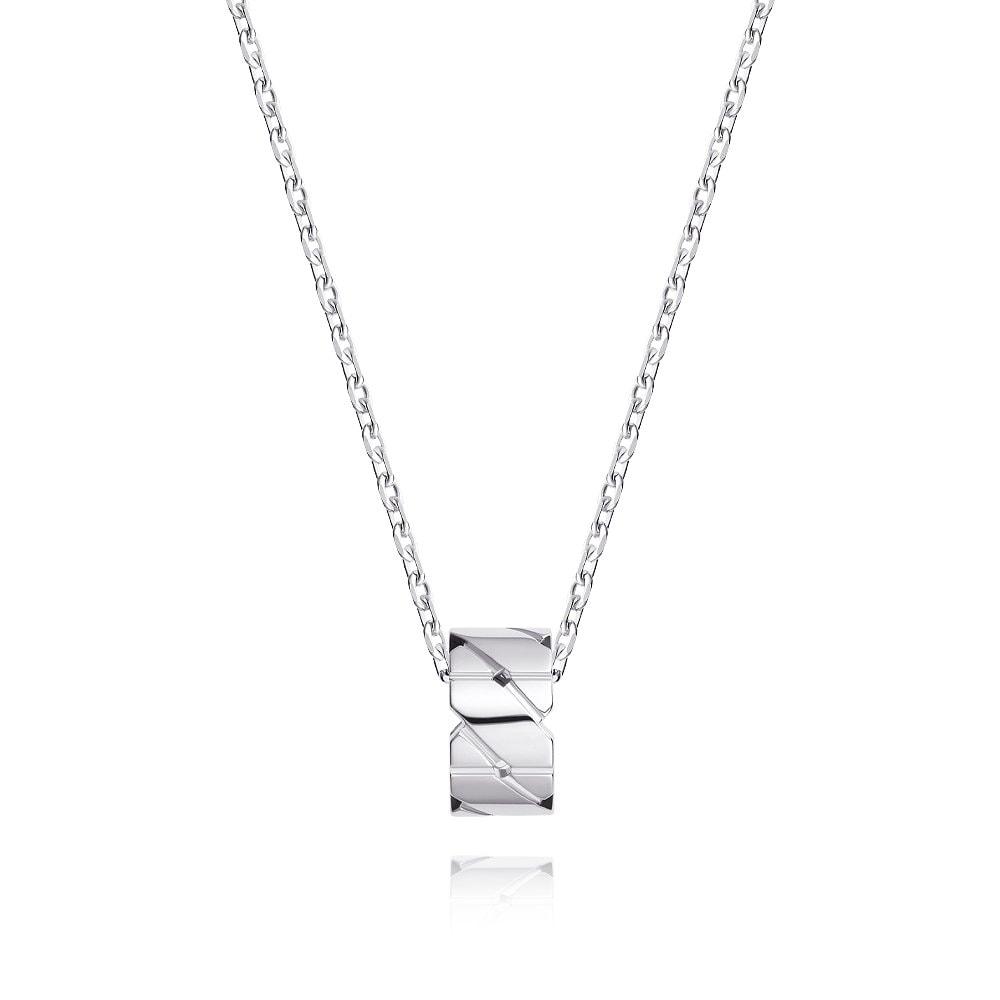 [Stonehenge]] Crossing Silver Necklace Sa24C68F