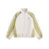 Unisex Retro Striped Colorblock Stand Collar Jacket Loose Fit Casual Outerwear Fall