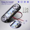 LED Side Marker 3 Truck Position White Lights, LEDs, Lamps, 12V/24V, Waterproof, Universal,