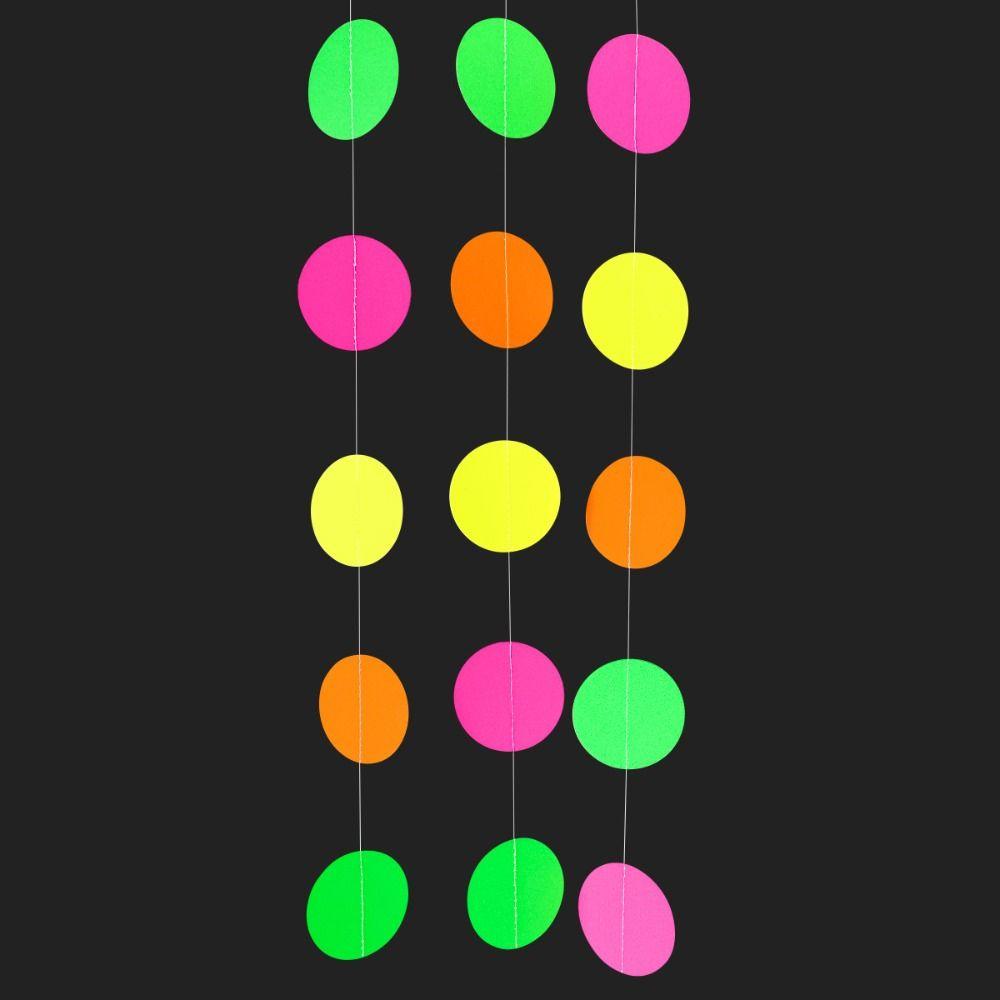 

2 м Неоновая Флуоресцентная Гирлянда Прямоугольный Светящийся Вымпел Вечеринка в Черном Свете Round