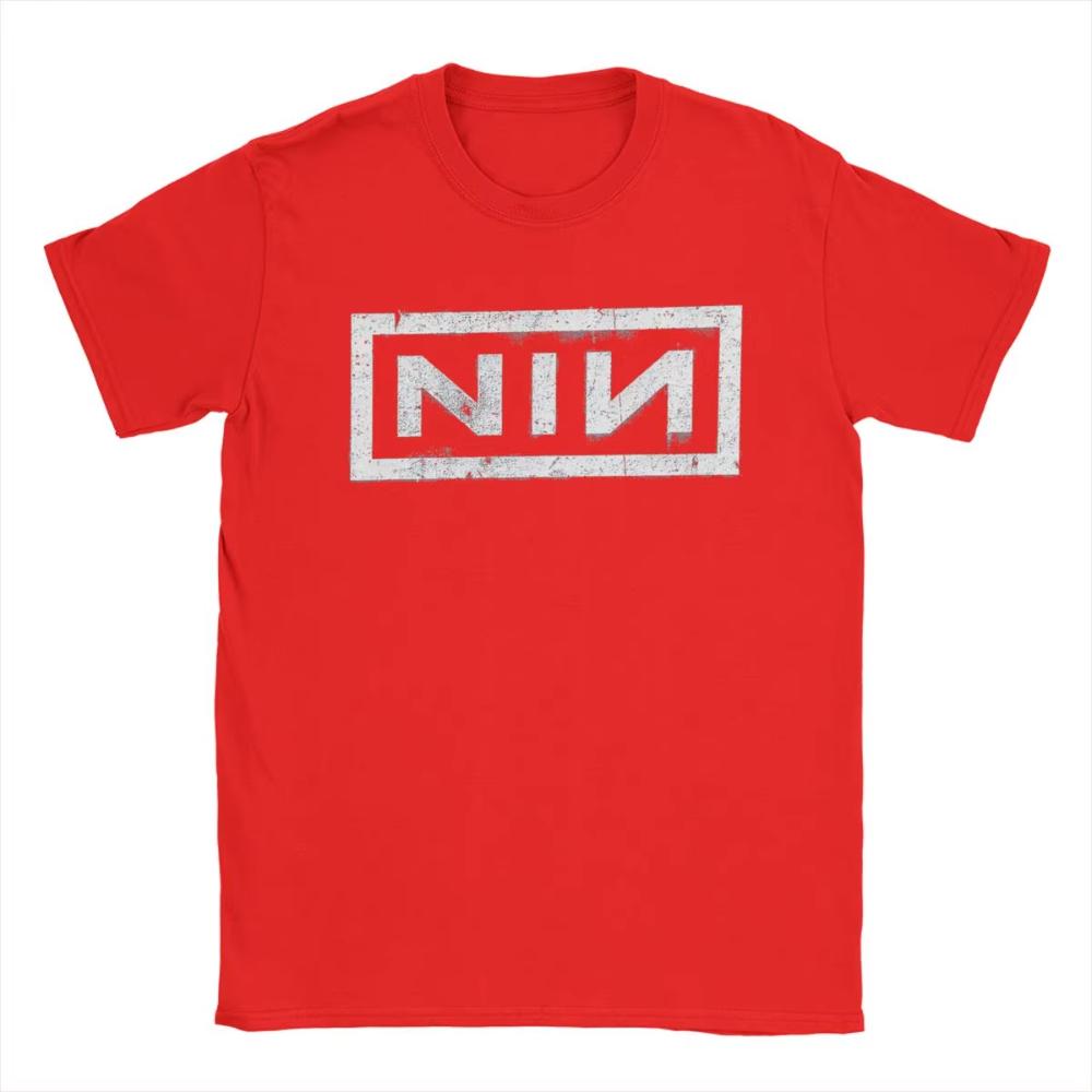 NIN Retro Logo Nine Inch Nails Tričko Pánské Dámské Móda Bavlněné Tričko Kulatý Výstřih Krátký Rukáv Trička Nápad na Dárek Oblečení