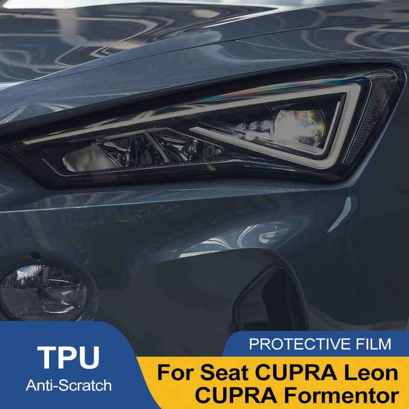 Kit Pellicola Protettiva Fari Auto Pretagliata Nero Fumo per Seat CUPRA Formentor Leon 2021-2025 Pellicola Vinilica TPU PPF Antigraffio