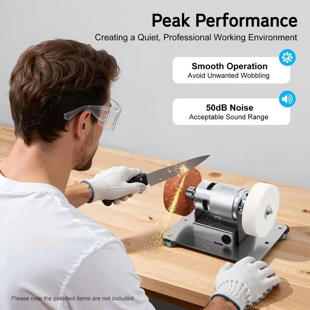 Speed Adjustable Electric Grinder Machine Sturdy Base Dual Wheel Grinder  Home Use