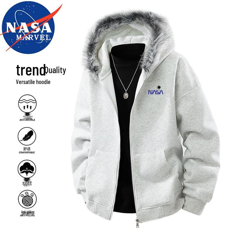 

NASA MARVEL Men s Hooded Zip-Up Jacket M