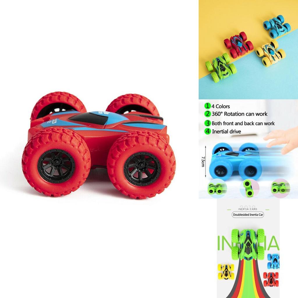 Vibrant 360 Roll Toy Racing Cars For Kids Durable Plastic Mini Car Xmas Gift