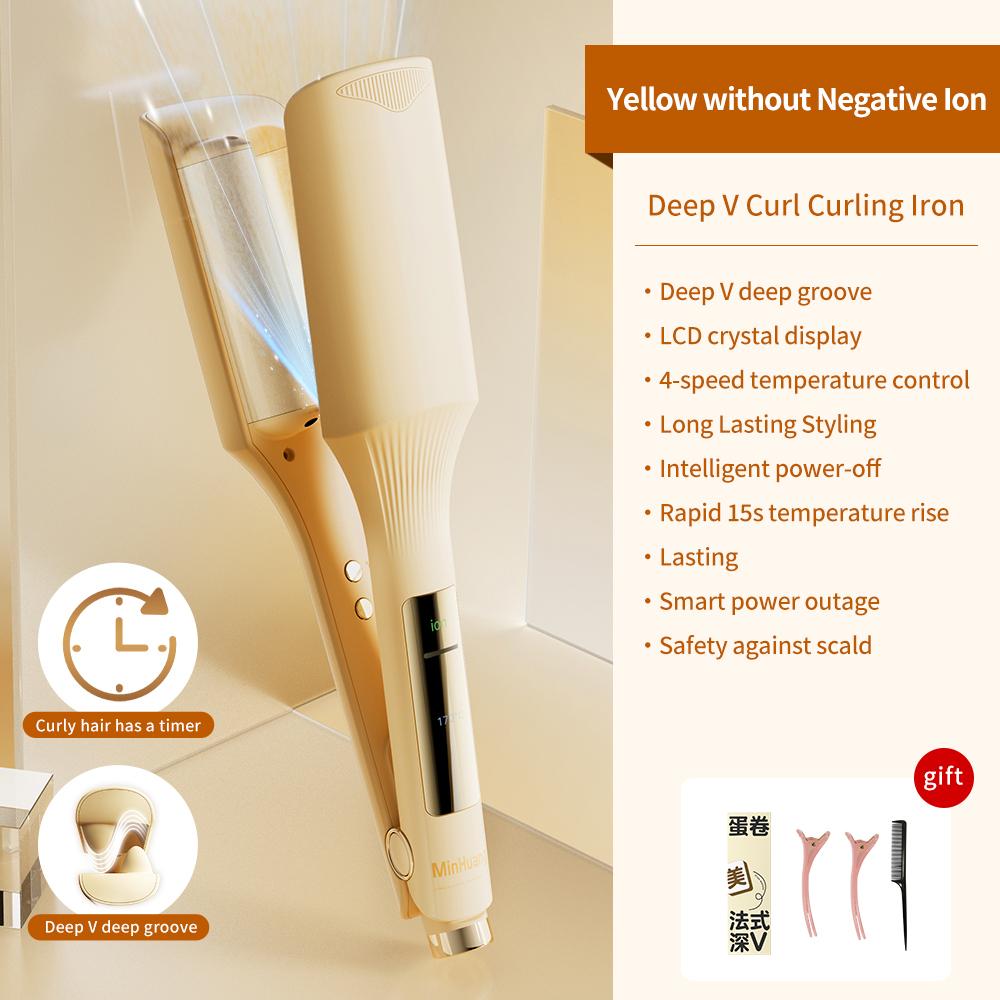 

Durable And Safe 32Mm Hair Wave Curling Iron Professional French Egg Roll Hair Curler Corrugated Wavy Styler Fast Heating Volumizing Styling Tool UK