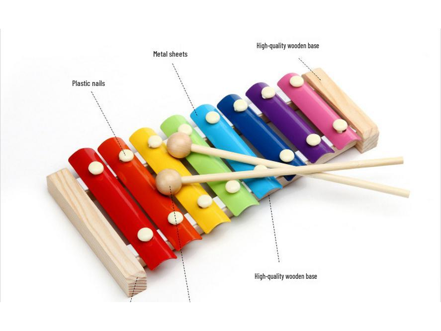 Wooden Xylophone Music Box & Piano Toy for Kids - Early Education & Enlightenment Percussion Instrument