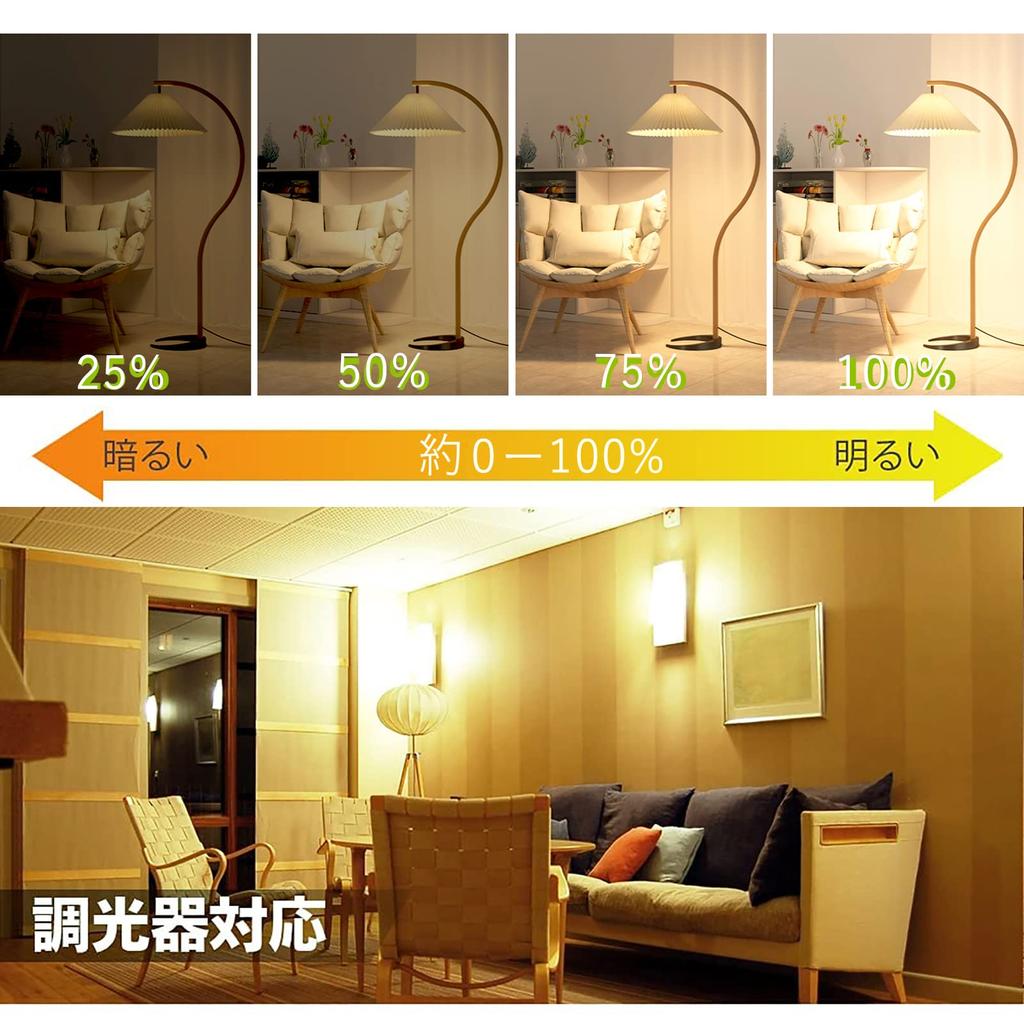 GOHDLAMP LED Bulb, Dimmable, E26 Base, Warm White, Equivalent to 100W Incandescent Bulb, 10W Power Consumption, Omnidirectional, Suitable for