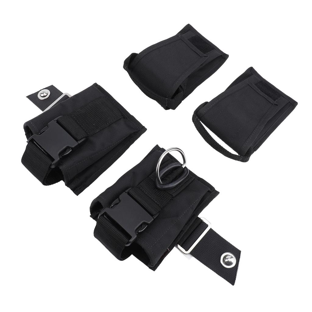 2PCS Scuba Weight Pocket with Quick Release Buckle Nylon Diver Weight Belt Bag Pouch for BCD Diving