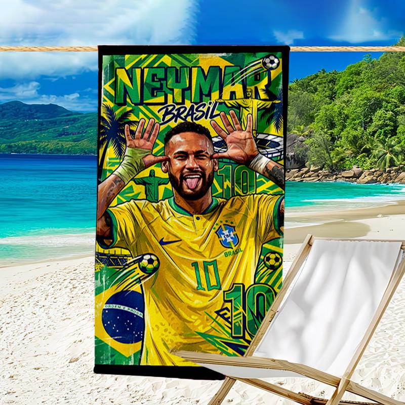 Big Stage Soccer Legend Beach Towel - Soft, Absorbent Microfiber, Lightweight, Ideal for The Beach, Parties, Travel, Camping fan gifts
