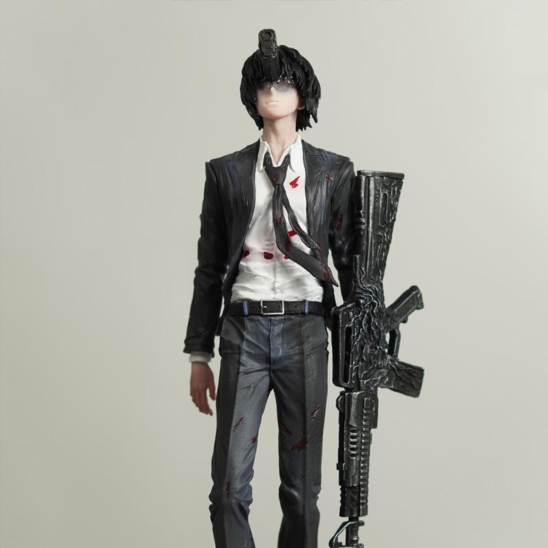 30cm Anime Gun Devil Aki Hayakawa Action Figures Pvc Standard Version Model Desktop Ornament Toys Periphery Collectble Gifts