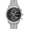Grand Prix Black Dial Stainless Steel Silver Men's Quartz Watch 1514251