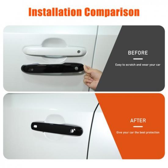 Glossy Black Exterior Side Door Handle Cover For Toyota  LC250 2024-2025