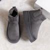 Thick-Soled Flannel Snow Boots with Elastic Band: Solid Color, Casual, and Comfortable