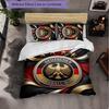 Germany Football Pattern 3 Pieces Bedding Set Soft Microfiber Duvet Cover with Pillow Cases for Bedroom