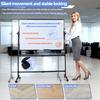 Magnetic Standing Mobile Easel Board Rolling Dry Erase Board, 40 x 28 Inch Large Whiteboard, Height Adjustable Double Sided Style White with Stand for