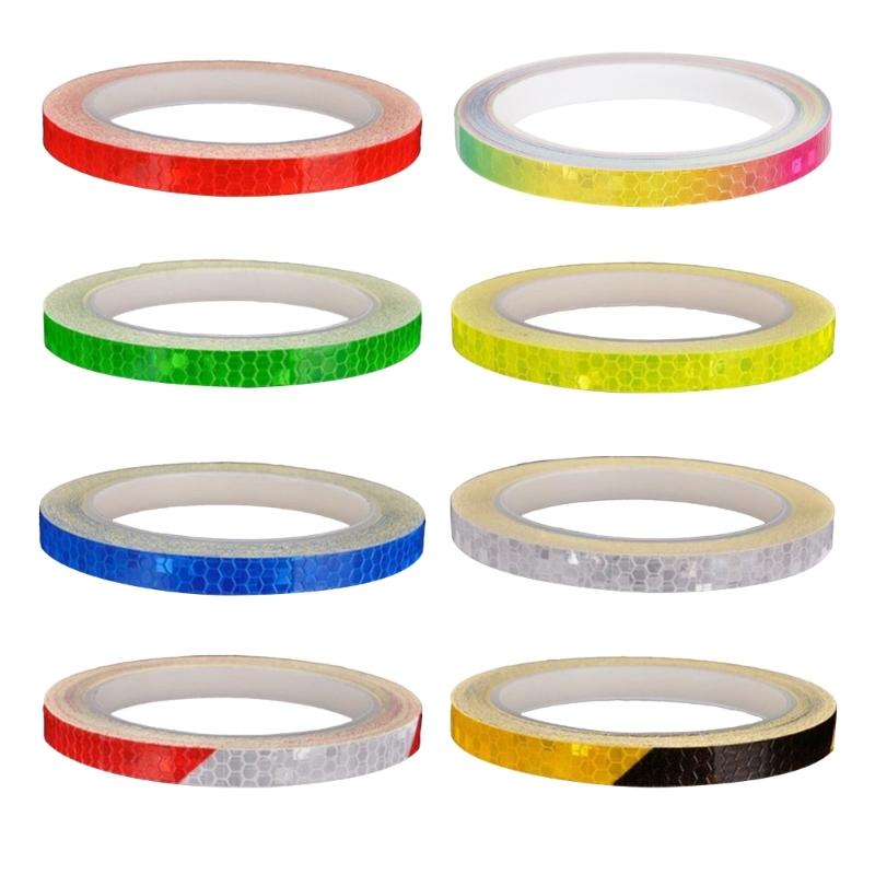 Bike Stickers Reflective Tape Bicycles Wheels Reflect Sticker MTB Bike Reflective Sticker Strip Tape for Cycling Warning