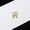 Copper-Plated Gold Micro-Inlaid Diamond English Letter Pendant: 26 Charm Options for Necklaces or Earrings
