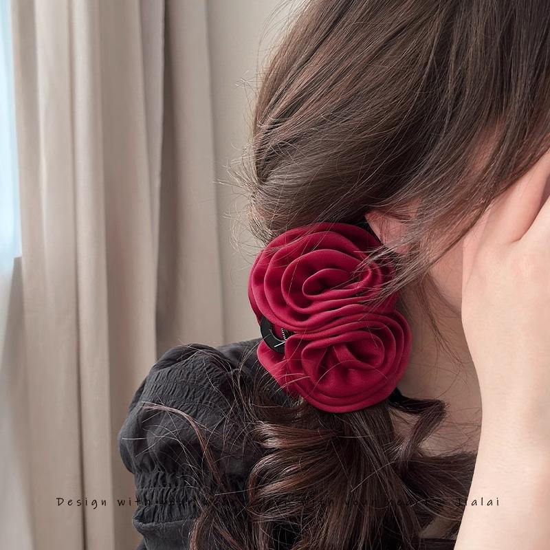 Flower HairpinRose Hairpin Back of The Head Shark Hairpin Hair Clip Headwear Hair Accessory