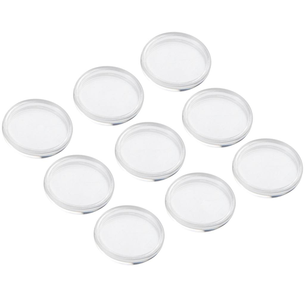 100Pcs Clear Plastic Coin Capsules for Collectors Round Storage Boxes with Double Protection Against Oxidation