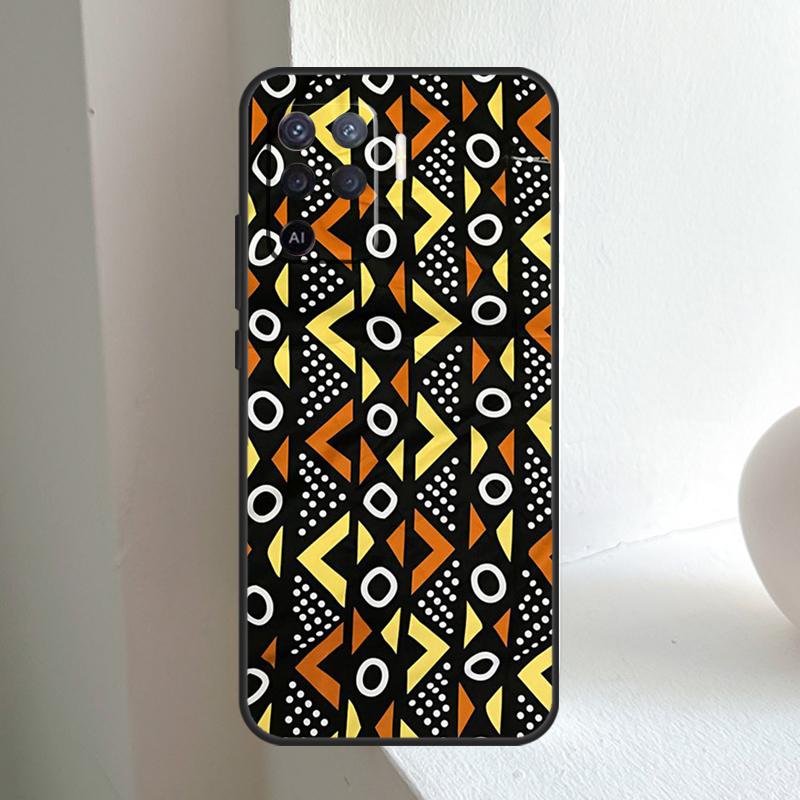 African Style Fabric Print For OPPO A80 A60 A40 A5 A6 Pro A15 A17 A57 A16 A76 A96 A18 A38 A58 A78 A98 A54 A74 A94 Case