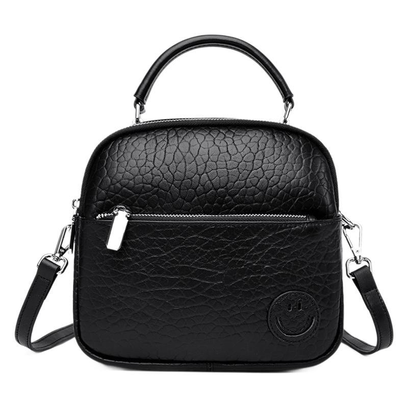 Dámská kabelka z pravé kůže Jednoduchá měkká kožená kabelka Módní jednobarevná kožená taška přes rameno Crossbody