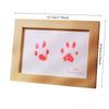 2026 New Home Decoration Pet Paw Print Clay Photo Frame Cat Footprint Setting Table Dog Birthday Gift Log Color Photo Frame