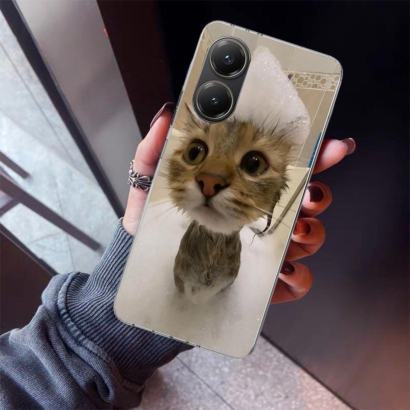 Pet Cat Funny Memes Phone Case For Xiaomi Poco X5 X6 X7 Pro F7 Ultra M7 Redmi 15C 15 13C 13 12C 12 10 10C 10A 9 9C 9T 9A Cover P