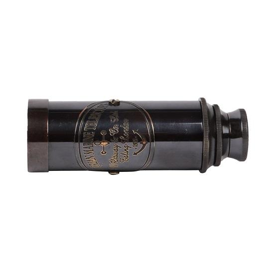 Telescopio marino vittoriano antico nero 15,24 cm