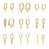 Silver Gold Color Hoop Earring Trendy Punk Hip Hop Rivet Ear Rings for Women Gothic Party Jewelry Pendientes Orecchini